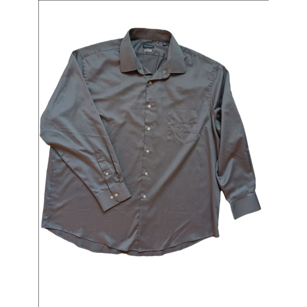 Men's Van Heusen Gray Dress Shirt Size 18 34/35
